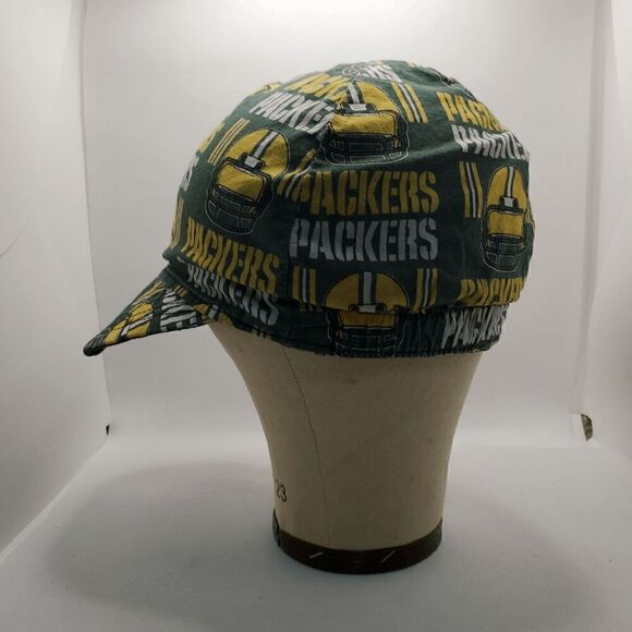Vtg Green Bay Packers Hat Mens M/L Green Yellow Painters NFL Football Fitted Cap - Picture 1 of 10